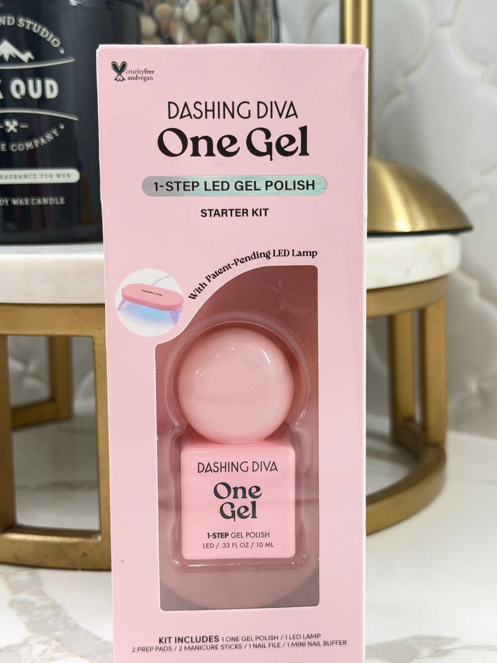 Dashing Diva One Gel LED Gel Polish Starter Kit 3-in-1 Vegan New Sealed